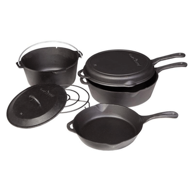 Camp Chef 6 Piece Cast Iron Camping Cookware Set