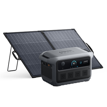 Anker Solix C2000 Gen2 Power Station + PS200 Bifacial Portable Solar Panel Bundle