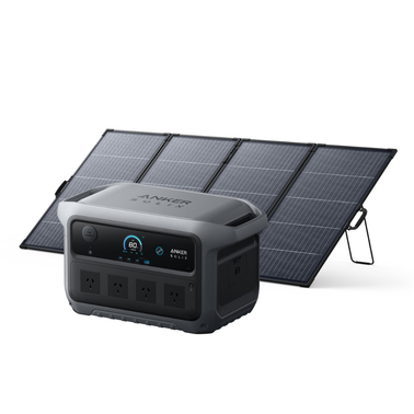 Anker Solix C2000 Gen2 Power Station + PS400 Bifacial Portable Solar Panel Bundle