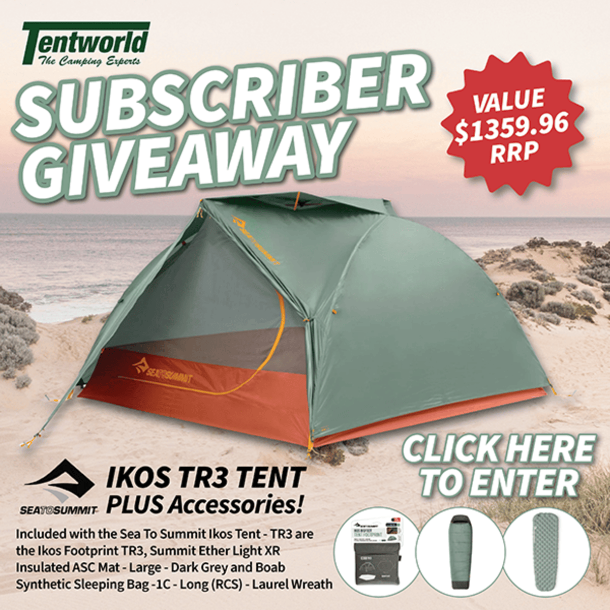 Tentworld's Monthly Subscriber Giveaway - February 2026 Tentworld's Monthly Subscriber Giveaway - February 2026