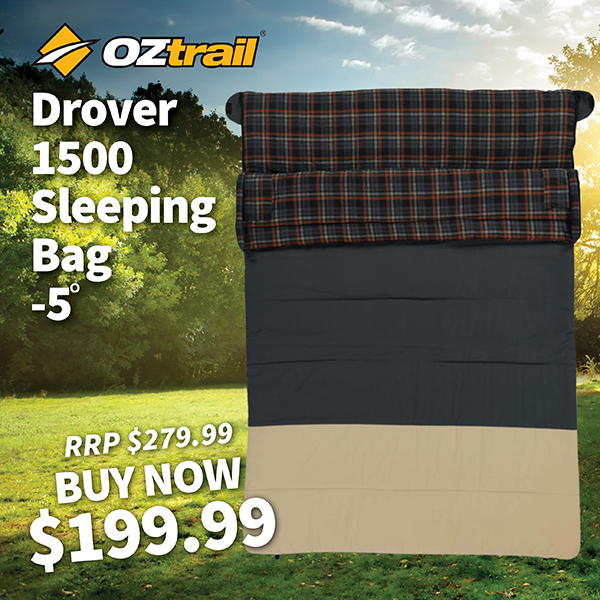 OZtrail Drover 1500 Sleeping Bag -5 OZtrail Drover 1500 Sleeping Bag -5