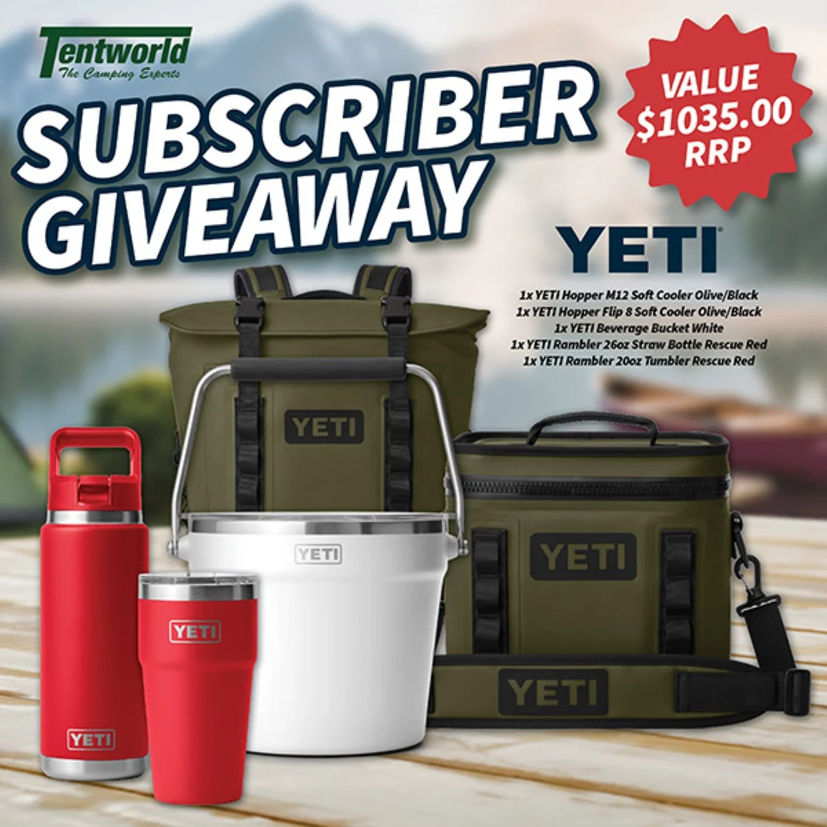Tentworld's Monthly Subscriber Giveaway - May 2026 Tentworld's Monthly Subscriber Giveaway - May 2026