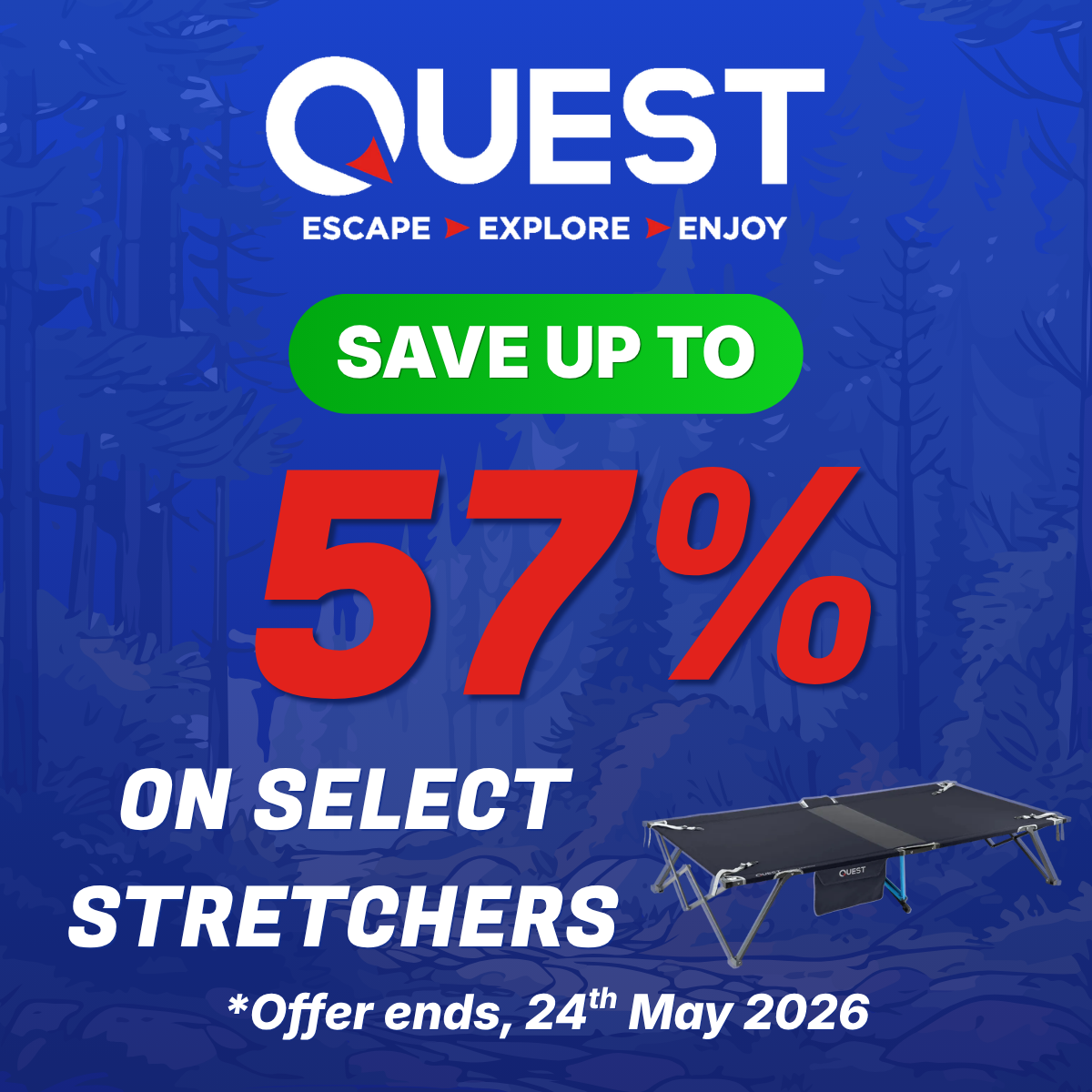 Quest Outdoors Stretcher Promo Quest Outdoors Stretcher Promo