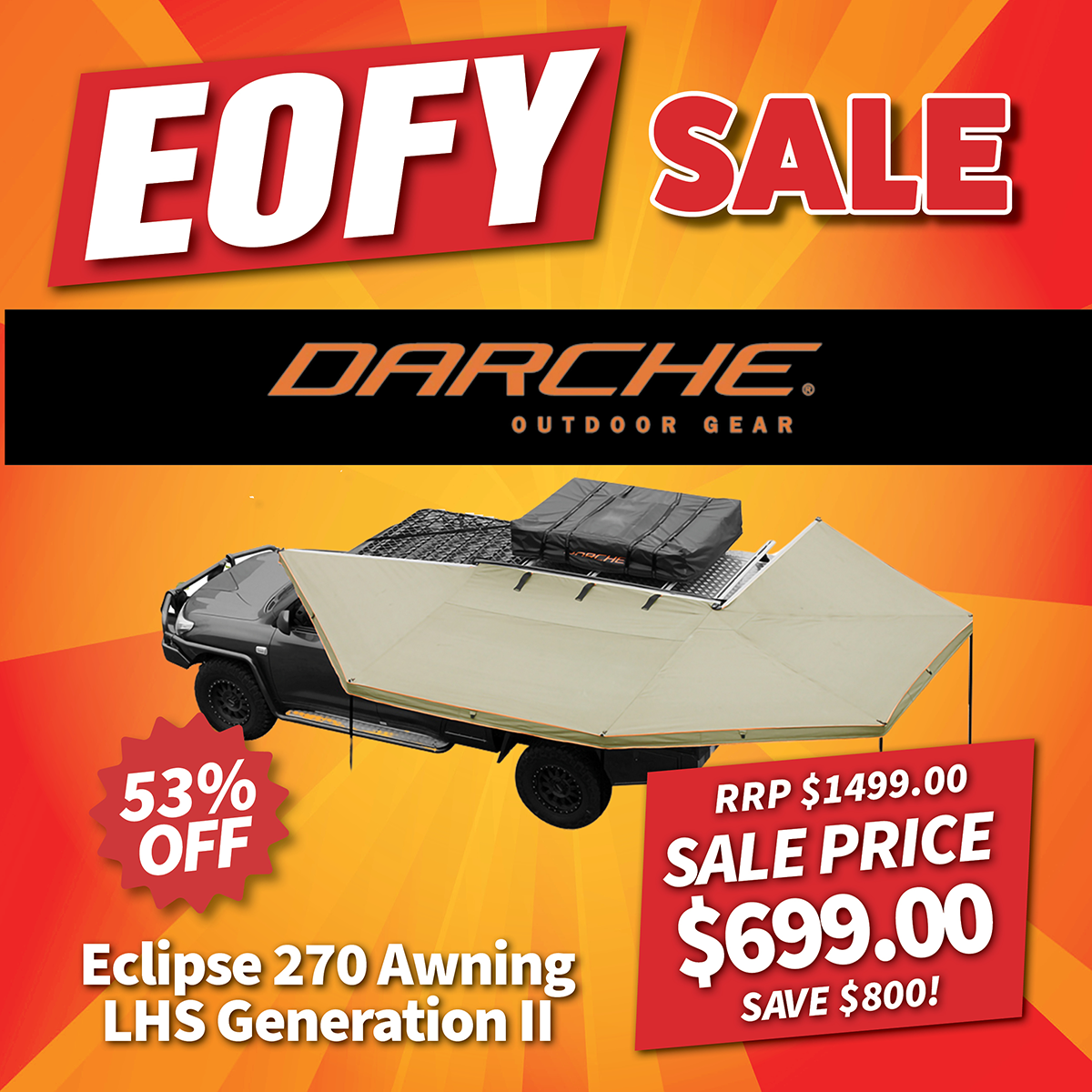 Darche Eclipse 270 Awning LHS Generation II Darche Eclipse 270 Awning LHS Generation II