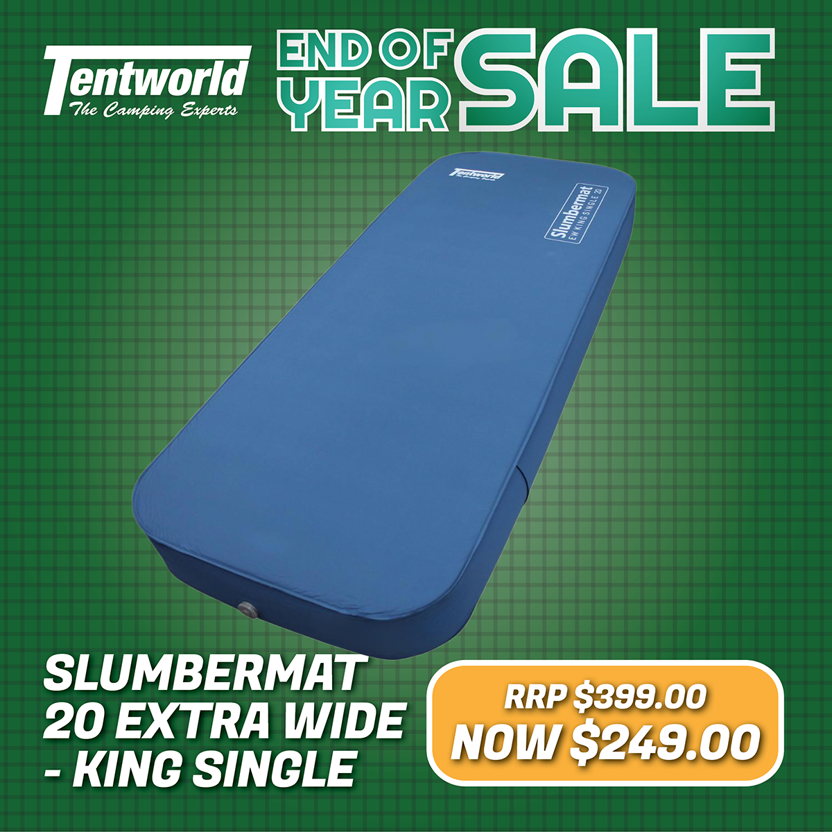Tentworld Slumbermat 20 Extra Wide - King Single Tentworld Slumbermat 20 Extra Wide - King Single